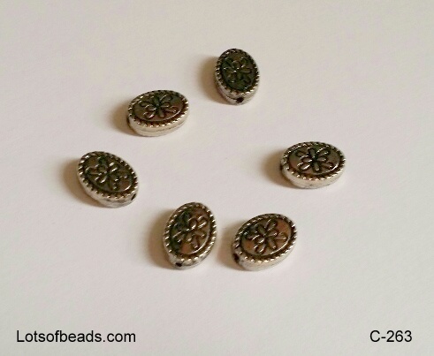 Flat Oval fancy bead